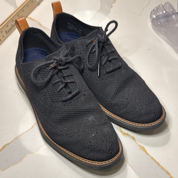 Cole Haan Black Knit Oxford Zero Grand Shoes - Picture 1 of 6